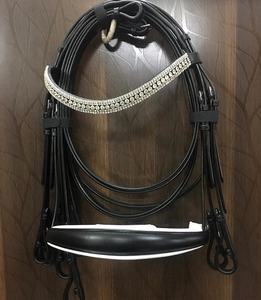 Bride de dressage équestre en cuir durable avec logo personnalisable - Product Image 2