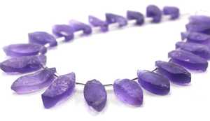 Meilleure qualité 1 brin naturel bleu améthyste pierre précieuse non traitée coupe à la main marquise forme brute fabrication de bijoux bruts - Product Image 3