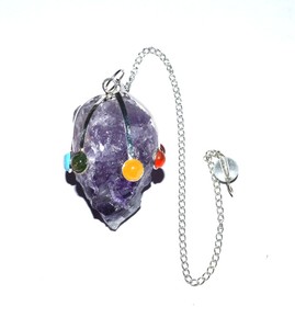 With Good Quality of Amethyst Chakra Pendulums : Amethyst Chakra Pendulums for Sale - Product Image 1