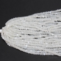 Perles de pierre de lune blanche naturelle facettées de 4 mm, qualité AAA, vente en gros pour la fabrication de bijoux, colliers en ligne
