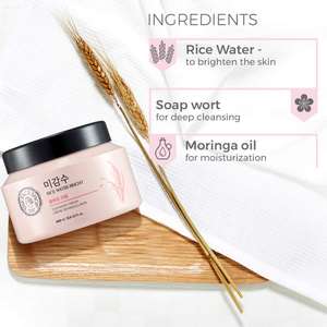 Nettoyant visage THE FACE SHOP Eau de riz brillante Crème nettoyante lavage visage épurateur - Product Image 4