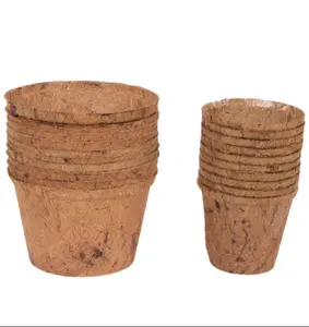 Natural coconut fiber coir seedling pot trays for seed starter planting gardening cheap price