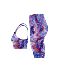 Conjunto de yoga transpirable de secado rápido para mujer Sujetador deportivo y pantalones cortos Traje de fitness ligero-¡Opciones de talla grande! - Product Image 6