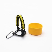 Bouteilles d'eau en polyester à large ouverture pour la survie en plein air, écologiques, pour les meilleures ventes, avec sangle, 12-64 oz