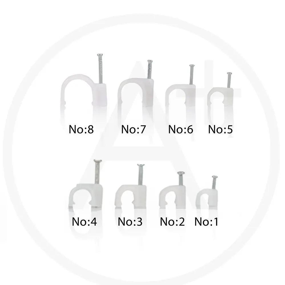 Nailed Cable Clips No:1 4 mm Nailed Cable Crochet Cable Management Made in Turkey from Manufacturer Stainless Steel Nail