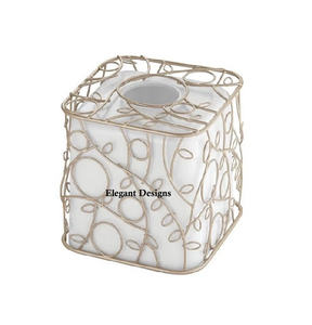 Boîte à mouchoirs de luxe en acier inoxydable faite à la main couleur personnalisée porte-serviettes concepteur traditionnel métal décoratif en gros Carton - Product Image 2