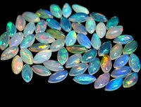 Opale d'Éthiopie, pierre précieuse en vrac, cabochon multi-feu, forme ovale simple, haute qualité, changement de couleur naturel, 5x15MM, tiers