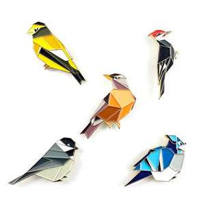 Tuỳ Chỉnh Rhinestone Mắt Lửa Phượng Chim Ve Áo Pin - Product Image 4