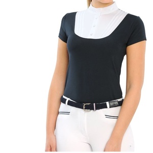 Nueva llegada Camisa de montar a caballo Capa base Polo Ecuestre Mujeres Niños en camisa de montar de tela técnica de secado rápido a bajo precio - Product Image 1