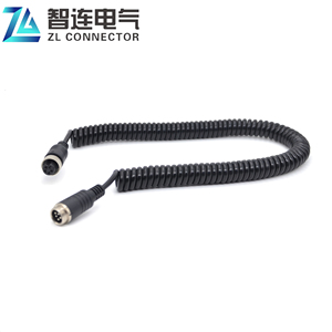 Câble d'alimentation spiralé à 3 conducteurs en cuivre, 450V, isolé PE, avec connecteurs mâle-femelle pour équipement électrique - Product Image 6