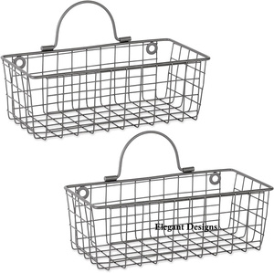 Low Price White Powder Coated Iron <b>Wall</b> <b>Basket</b> Exclusive Designer <b>Basket</b> Hot Selling Kitchen Ware <b>Storage</b> <b>Wall</b> Hanging <b>Basket</b> - Product Image 3
