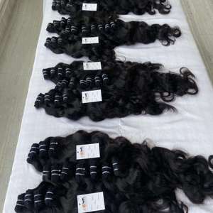 Paquete de pelo peruano virgen doble de grado 10A, cabello virgen peruano sin procesar, venta al por mayor 100% de cabello humano sin procesar - Product Image 3