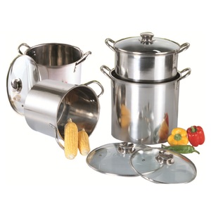 Juego de utensilios de cocina de acero inoxidable con hervidor, 12 unidades - Product Image 3