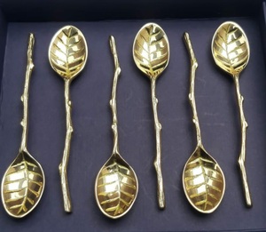 Top Dinnerware <b>Gold</b> Metal Salad Serving Tools Salad Serving Cutlery Set Use Hotel and Restaurant Shinning polished - Product Image 2