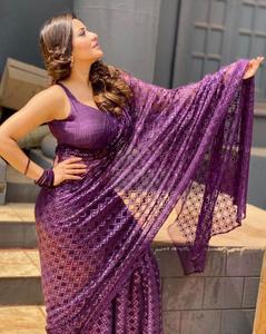 Vêtements de fête indiens Saree Wedding Surat Dernier modèle Bas prix Bon marché Sari Boutique Grossiste Vêtements de mariage indiens Saree ApparelGarment - Product Image 5