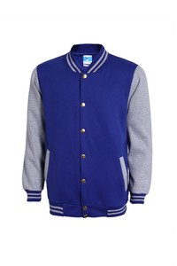Chaqueta de Béisbol Varsity Personalizada en Azul Marino y Blanco, Acolchada, de Poliéster/Algodón, Ecológica, de Secado Rápido, Servicio OEM para Invierno - Product Image 3