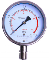 MC Y-100BF OEM/ODM Stainless Pressure Gauge Using in Oil Water Liquid and Gas Y-100BF Axial Pressure Gauge 0~1.0Mpa