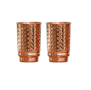 Verre à jus de cuivre, 1 pièce, design Simple, martelé pour boisson, eau, pour la table et la cuisine - Product Image 3