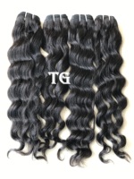 Harga Grosir Langsung India 24'' Loose Body Wave Bundle Double Machine Weft Single Donor Raw Indian Temple Remy Hair Extensions
