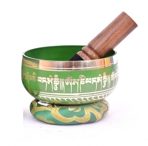 Nuevo cuenco de Canto de Yoga de meditación curativa bronce religioso tallado para oración de Chakra del corazón excelente calidad precio barato - Product Image 5