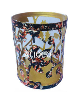 Latest New Colorful Iron Votive Latest | Fancy Metal <b>Candle</b> Holder Table Top Decorative <b>Candle</b> Jar - Product Image 2