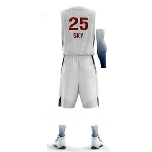 Uniforme de basket-ball réversible, uniformes de haute qualité entièrement personnalisés, en stock - Product Image 3