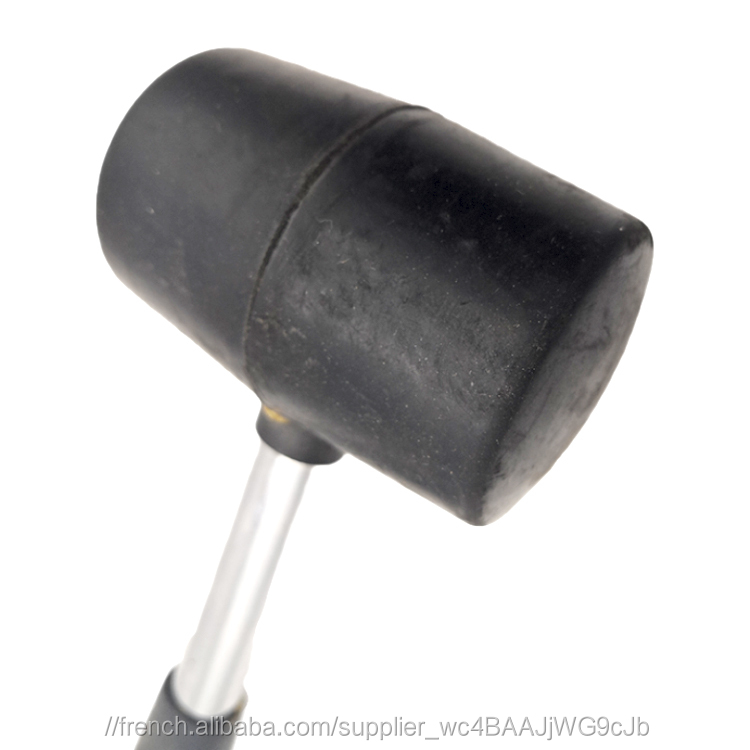 marteau Maillet en caoutchouc carrée durable gaine épaisse et texturée, avec manche antidérapant en métal. Bonne résilience