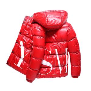 Manteau rembourré pour l'extérieur, vêtement d'hiver, de qualité supérieure, pour hommes, épais, matelassé, à bulles, rouge, brillant, personnalisé - Product Image 1