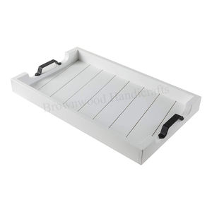 Bandejas de madera hechas a mano de alta calidad con asas de metal Amplia gama de bandejas para servir al mejor precio Venta directa de fábrica ahora - Product Image 1
