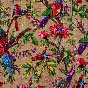 Handmade Queen Side Cotton Indian Kantha Quilt Bedspread Comfortable Designer Look Hotel Home Decor 500TC High Quality Print - Product Image 5