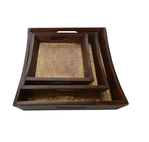 Plateau de service en bois écologique de taille personnalisée Design classique pour la vente en gros de restaurant d'hôtel à la maison - Product Image 5