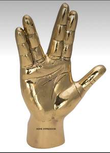 Aluminio fundido chapado en oro pulgar hacia arriba gesto mano signo diseño indio hecho a mano Metal escultura decorativa para decoración del hogar - Product Image 5