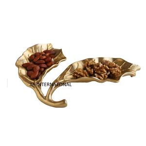 Bol à servir artisanal tendance pour cacahuètes et bonbons, plaqué or, moderne, pour fruits, vaisselle de restaurant - Product Image 1