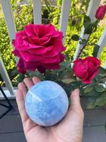 Esfera de Cristal de Aguamarina Pulida, Increíble, para Meditación, Viajes Seguros, Esfera Calmante Azul, Amor, Feng Shui, Arte Coleccionable