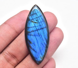 Cabochon en pierre précieuse naturelle, pierre gemme, Labradorite bleue naturelle, ample, pour la fabrication de bijoux, pendentif, gemme, vente en gros - Product Image 6