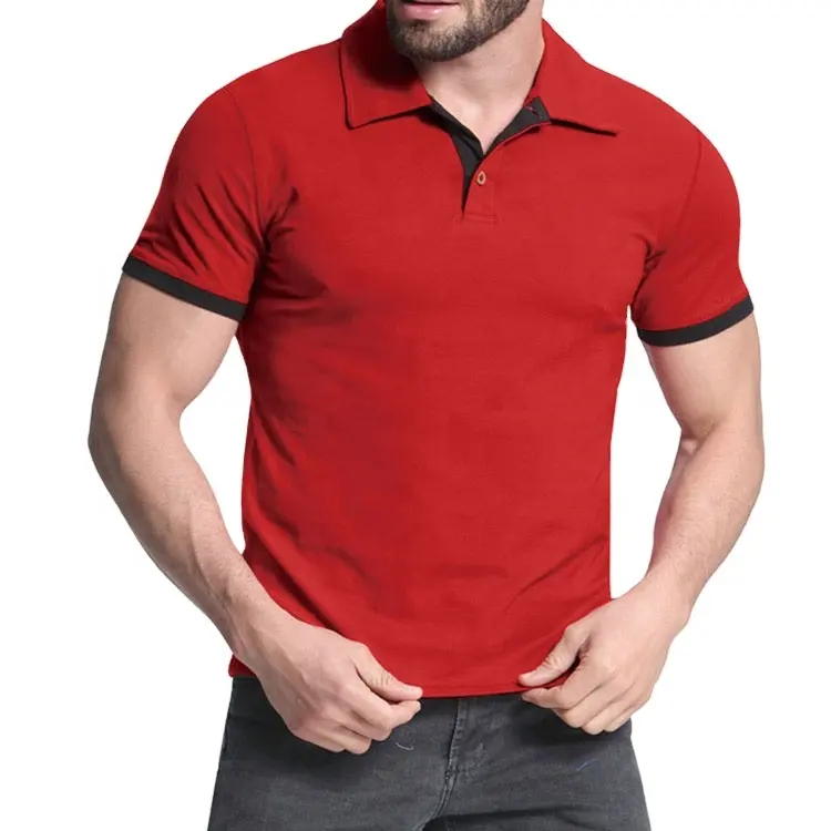 Four Forces International custom embroidery graphic polo t shirt men plain washed cotton golf Polo Shirts for Men Slim Fit