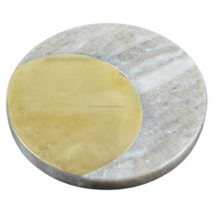 Solid Stone Tableware <b>Coasters</b> and Pads Home Decor Dinning Table and Restaurant Design Rounded Flat <b>Coasters</b> <b>Set</b> - Product Image 6