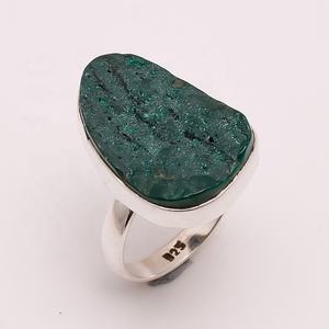 Wholesale Natural <b>Malachite</b> 925 Sterling Silver Ring Handmade Fine Silver Indian Wedding <b>Jewelry</b> Bulk Supply - Product Image 2