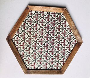 Ensembles de plateau de service en MDF polyvalent en émail pour la maison, hôtel, restaurant, événements de mariage, fêtes, plateau de service utilisé - Product Image 4