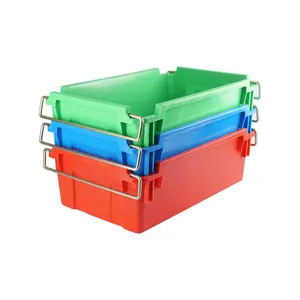 CN02 PP塑料材料结构批发工业丝印塑料储物盒带手柄储藏箱