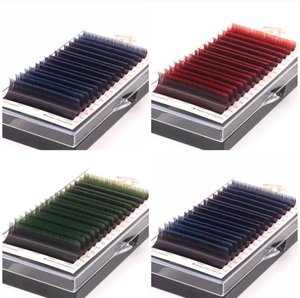 Extensiones de Pestañas de Color Rosa Esmeralda, Largas, Profesionales, Fáciles de Aplicar, Fibra Sintética Coreana PBT de Alta Calidad CC/BC - Product Image 4