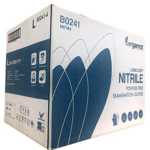 Gants d'examen jetables en nitrile bleu BERGAMOT, certifiés CE, origine Malaisie, modèle X2235 - Product Image 6