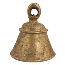 Premium quality Solid Brass Antique designer Brass Bell with Krishna Handle for <b>temple</b> <b>home</b> - Product Image 2