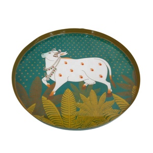 Miroir rectangulaire en verre et fer au Nickel, décoration de la maison, plateau argenté pour le service et le salon, vrac faite à la main - Product Image 3