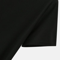 T-shirts décontractés pour femmes noires, été, écologiques, 100% coton, col rond, coupe ajustée