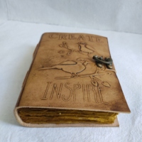 Journal en cuir gaufré marron avec fermoir serrure vieux papier Vintage 120 feuilles cahier en cuir véritable Patchwork de haute qualité