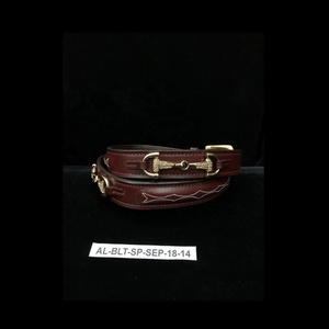 Collar de cuero cosido en inglés para perro, personalizado - Product Image 1