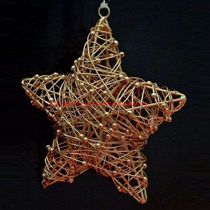 Lujo y nueva moda Alambre de Metal Navidad hogar decorativo Navidad estrella colgante para balcón decoración al por mayor - Product Image 1