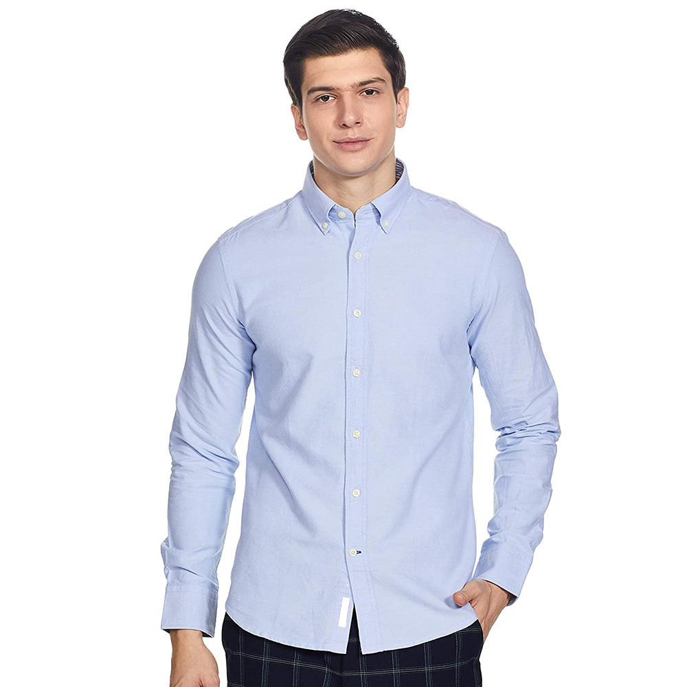 formal dress shirts in pakistan Made Blue Men's Shirts, Full Sleeves, Plain Office for Adults Office wear
