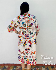 Chaqueta de trabajo bordada para mujer y niña, prendas de vestir, Banjara, soporte tejido, 100% algodón, chaqueta Safari, venta al por mayor - Product Image 5